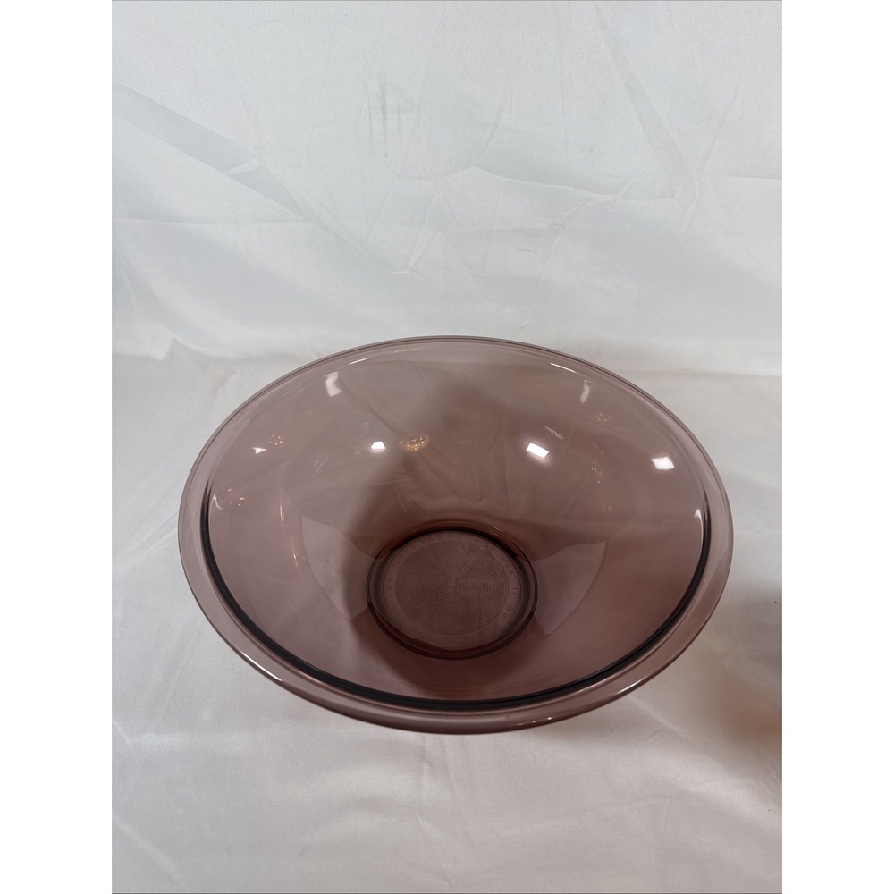 Pyrex Visions Cranberry Glass Mixing Bowl 4L V-34 Large 11.5 Inch Purple USA